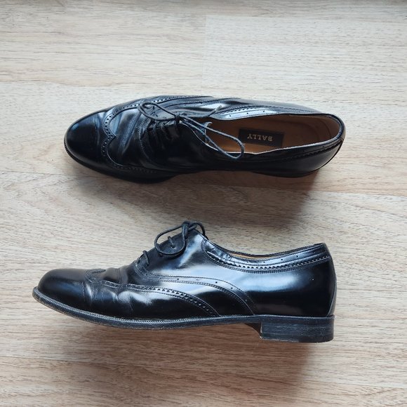 BALLY DUDMO Black Patent Leather Oxford Dress Shoes Lace-Up Made in Italy main image 6